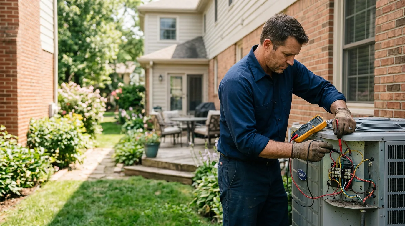 HVAC technician working near Edgerton, OH